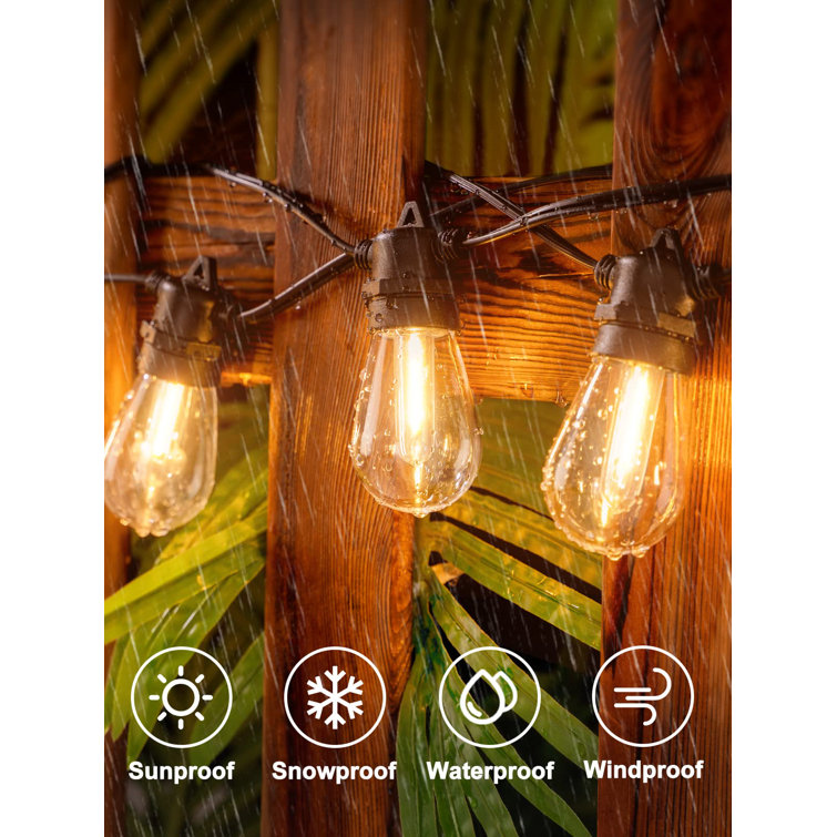 Generic Led Outdoor String Lights With Edison Shatterproof Bulbs